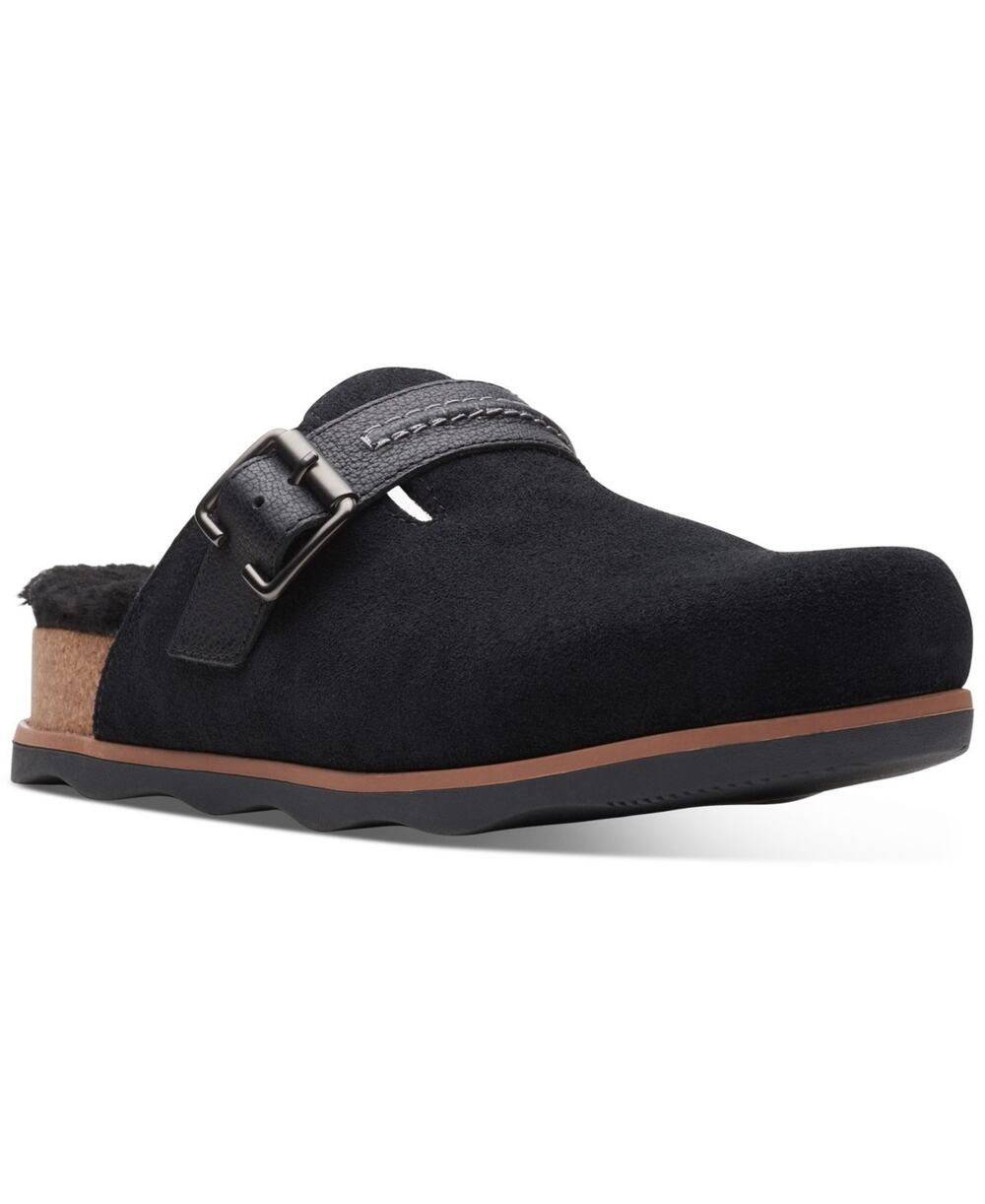 Clarks Brynn Womens Faux Faux Fur Mules sz 8.5